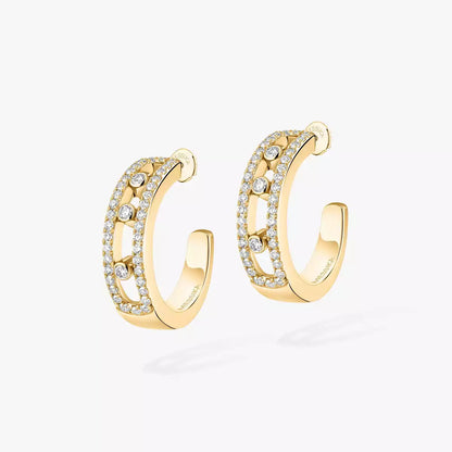 [⭐Veyra]Diamond Pave_ Hoop Earrings Move