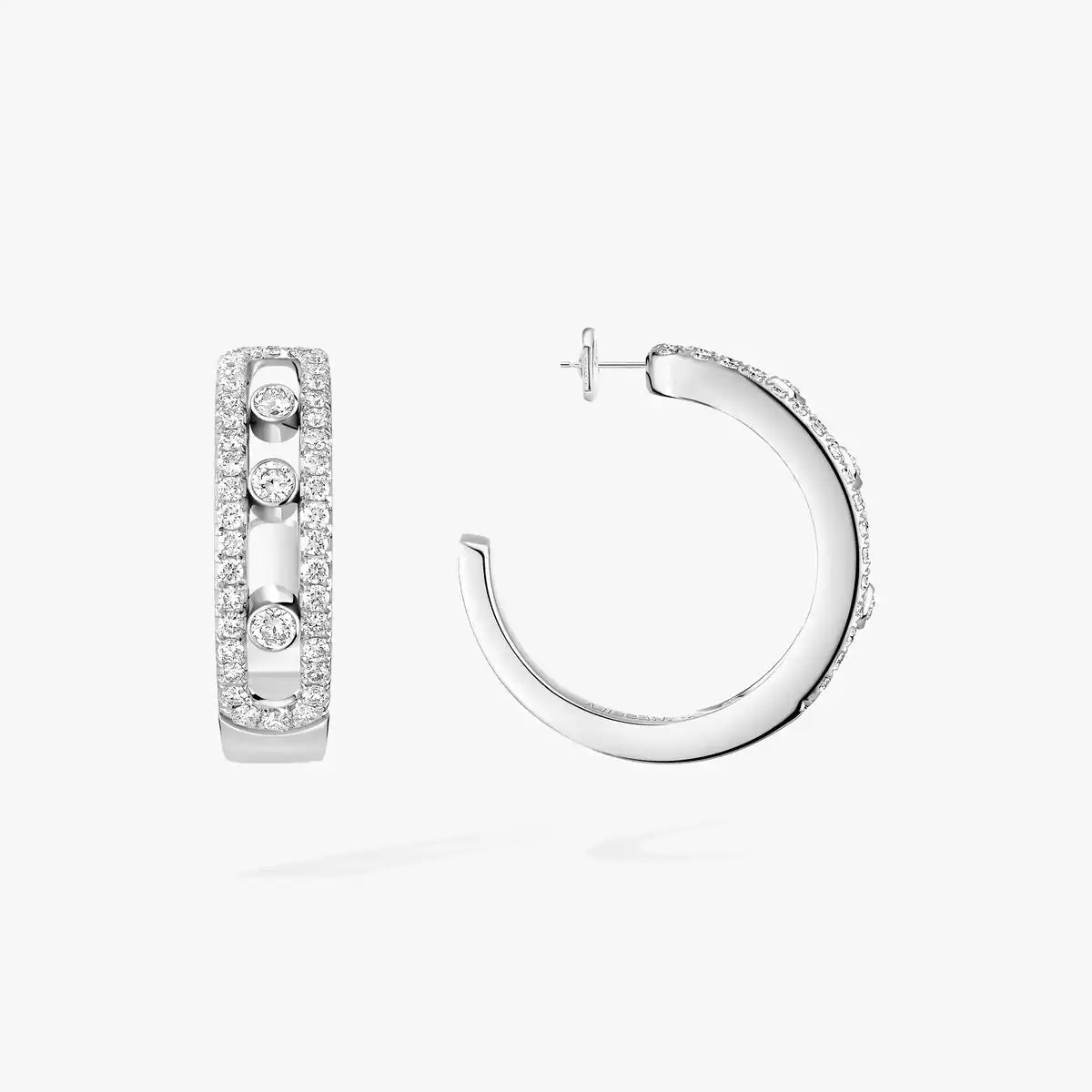 [⭐Veyra]Diamond Pave_ Hoop Earrings Move
