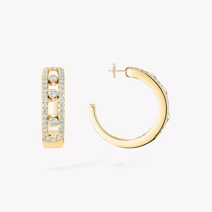 [⭐Veyra]Diamond Pave_ Hoop Earrings Move