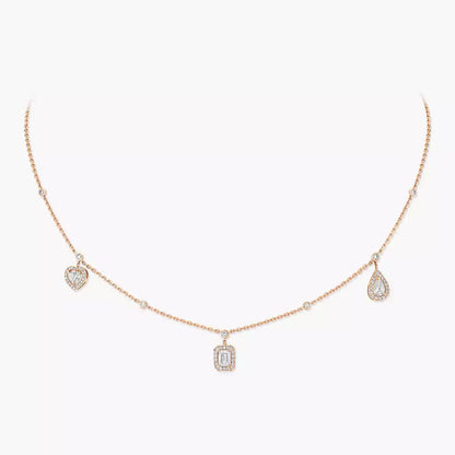 [⭐Veyra]My Twin Diamond Necklace in Silver