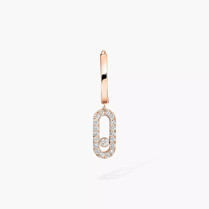 [⭐Veyra]Move Uno Single Diamond Hoop Earring