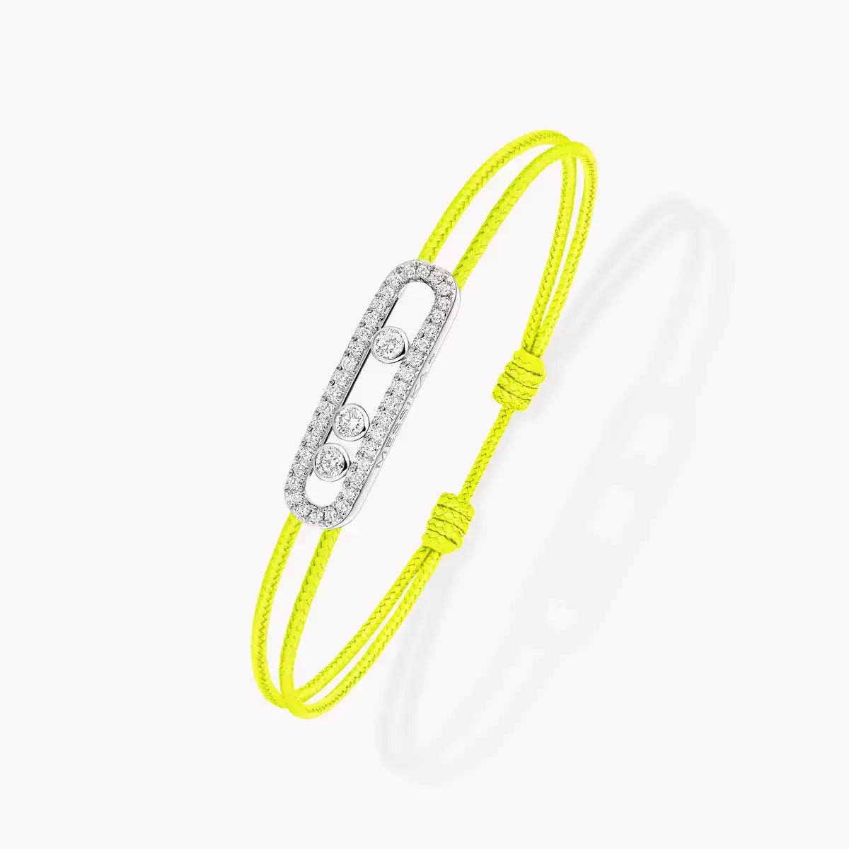 [⭐Veyra]Messika Care(s) pink cord pavé bracelet
