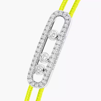 [⭐Veyra]Messika Care(s) pink cord pavé bracelet
