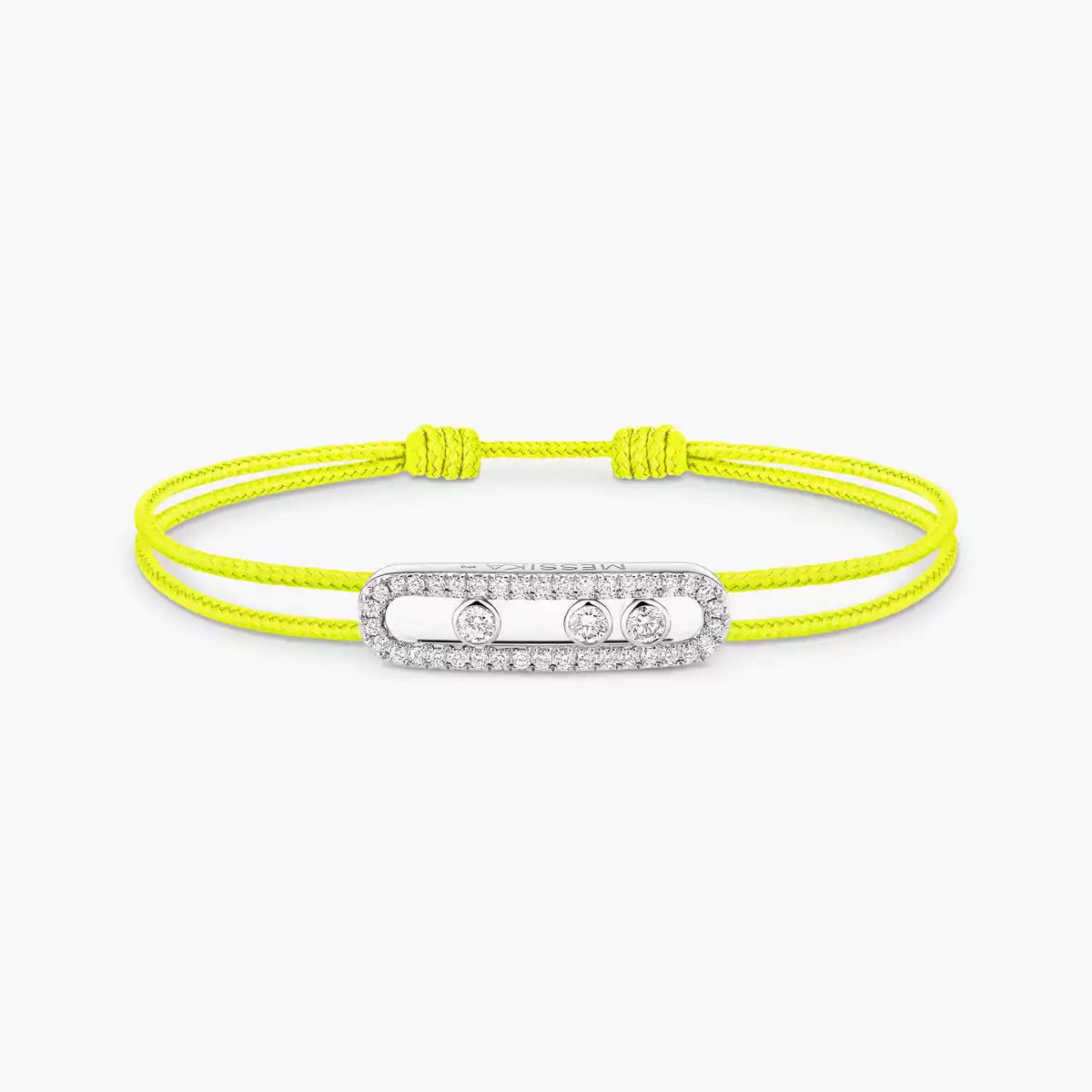 [⭐Veyra]Messika Care(s) pink cord pavé bracelet