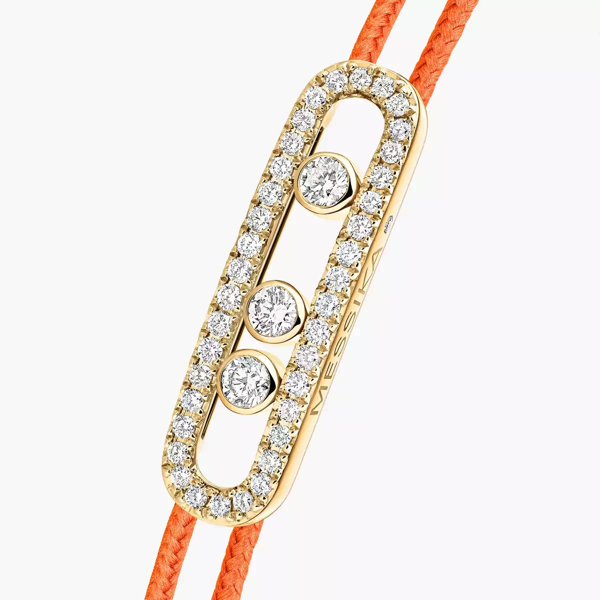[⭐Veyra]Messika Care(s) pink cord pavé bracelet