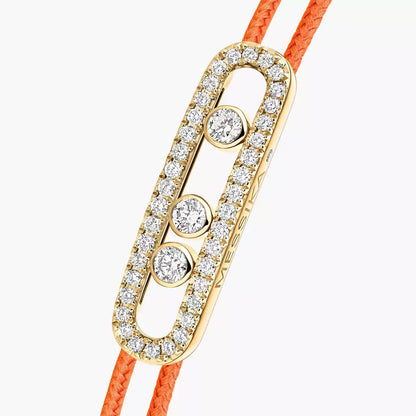 [⭐Veyra]Messika Care(s) pink cord pavé bracelet