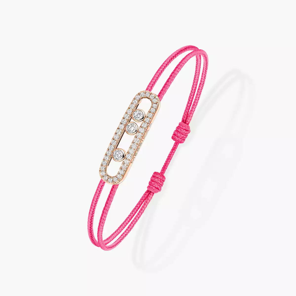 [⭐Veyra]Messika Care(s) pink cord pavé bracelet