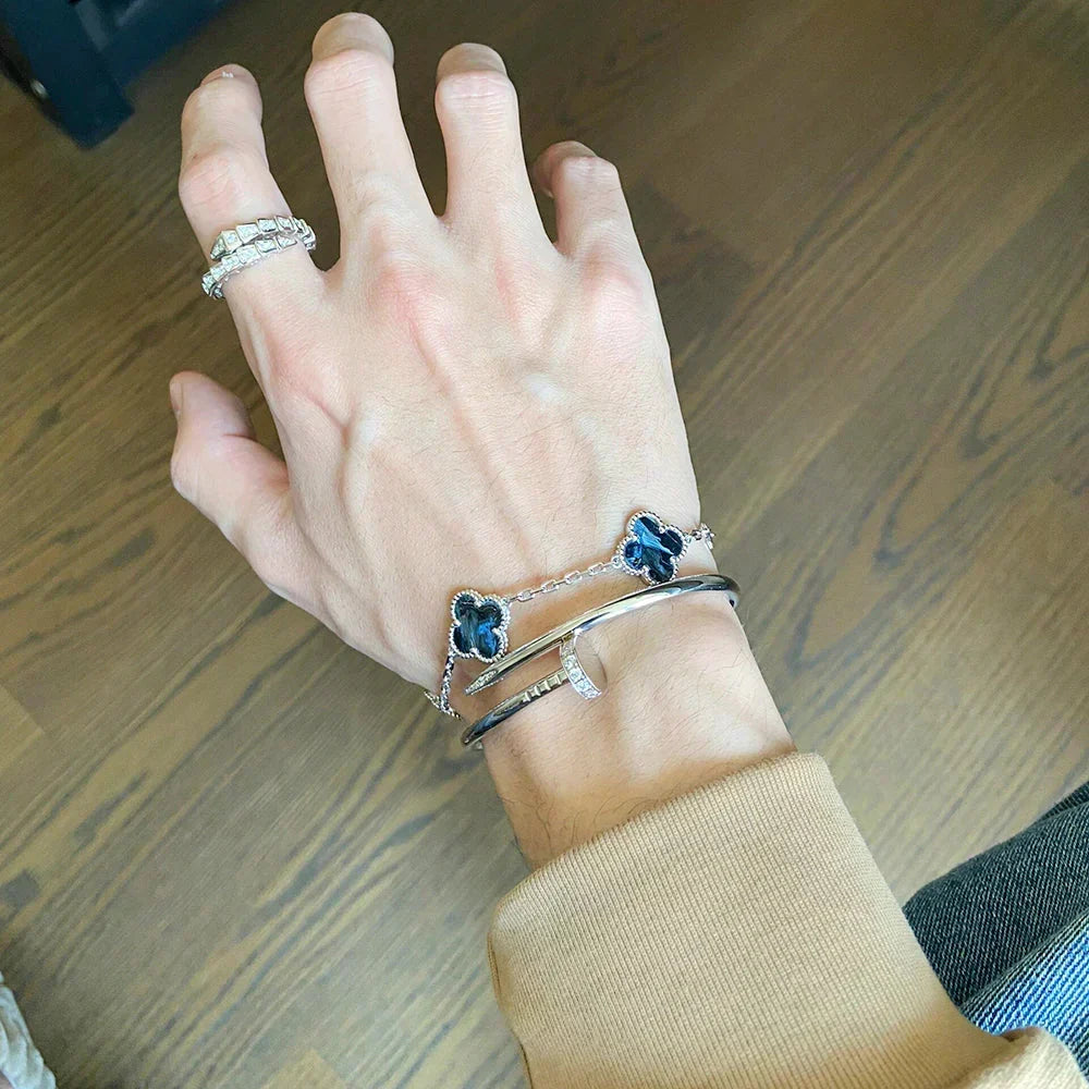 [⭐Veyra]CLOVER 5 MOTIF PIETERSITE BRACELET COLLECTION