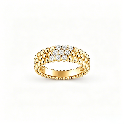 [⭐Veyra] THREE-ROW DIAMOND RING