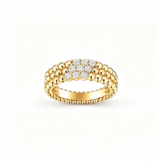 [⭐Veyra] THREE-ROW DIAMOND RING