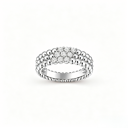 [⭐Veyra] THREE-ROW DIAMOND RING