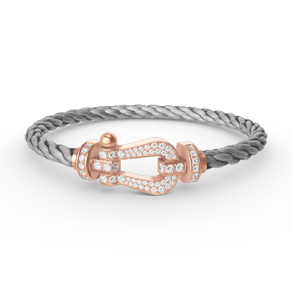 [⭐Veyra]FORCE LARGE HORSESHOE FULL DIAMOND BRACELET ROSE GOLD