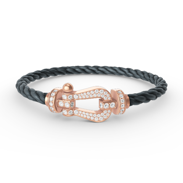 [⭐Veyra]FORCE LARGE HORSESHOE FULL DIAMOND BRACELET ROSE GOLD
