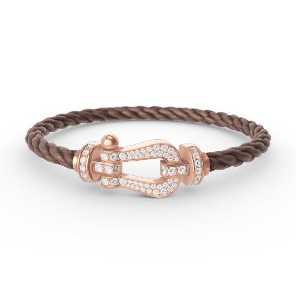 [⭐Veyra]FORCE LARGE HORSESHOE FULL DIAMOND BRACELET ROSE GOLD