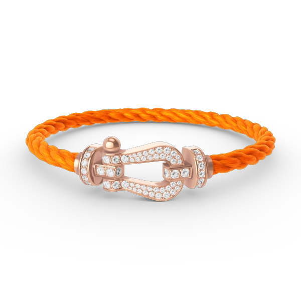 [⭐Veyra]FORCE LARGE HORSESHOE FULL DIAMOND BRACELET ROSE GOLD
