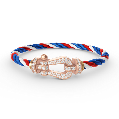 [⭐Veyra]FORCE LARGE HORSESHOE FULL DIAMOND BRACELET ROSE GOLD