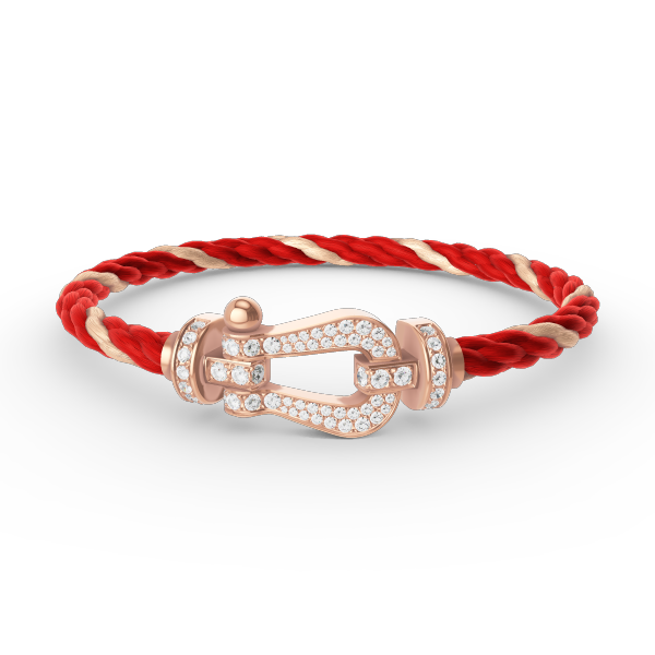 [⭐Veyra]FORCE LARGE HORSESHOE FULL DIAMOND BRACELET ROSE GOLD