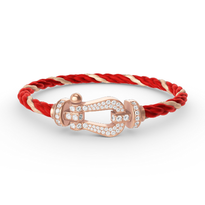 [⭐Veyra]FORCE LARGE HORSESHOE FULL DIAMOND BRACELET ROSE GOLD