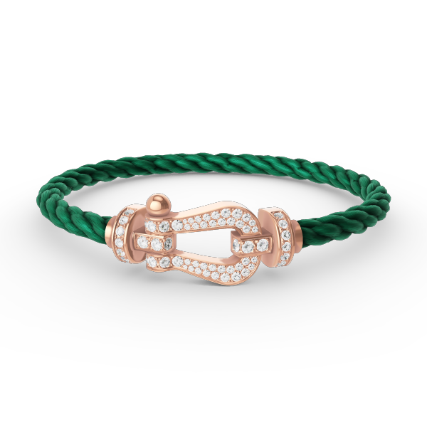 [⭐Veyra]FORCE LARGE HORSESHOE FULL DIAMOND BRACELET ROSE GOLD