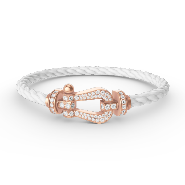 [⭐Veyra]FORCE LARGE HORSESHOE FULL DIAMOND BRACELET ROSE GOLD