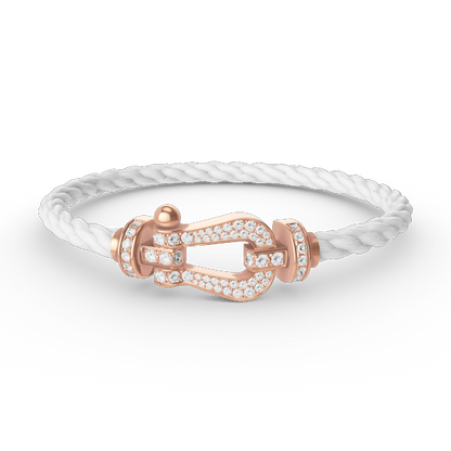 [⭐Veyra]FORCE LARGE HORSESHOE FULL DIAMOND BRACELET ROSE GOLD