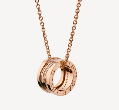 [⭐Veyra]ZERO 1 PINK GOLD DIAMOND NECKLACE