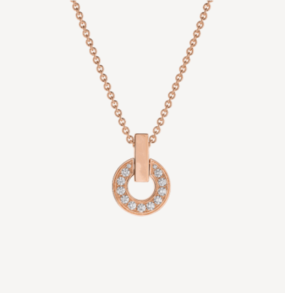 [⭐Veyra]GARI NECKLACE PINK GOLD DIAMOND