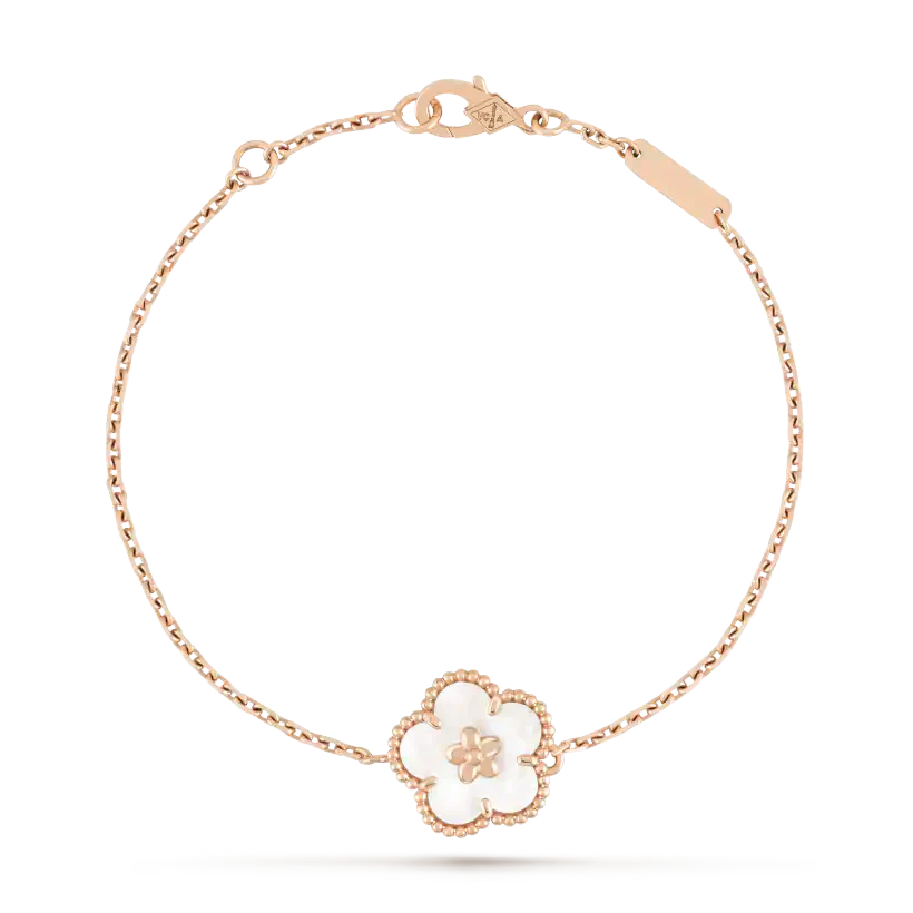 [⭐Veyra]LUCKY WHITE MOP PLUM BLOSSOM  BRACELET