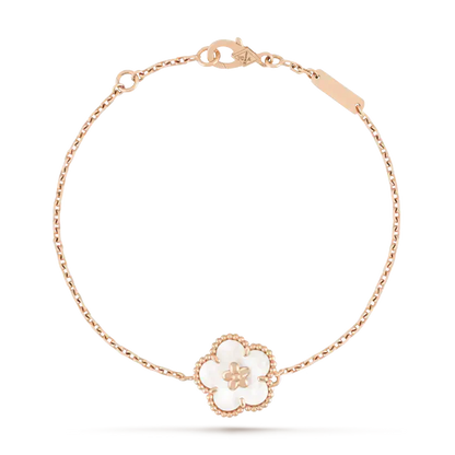 [⭐Veyra]LUCKY WHITE MOP PLUM BLOSSOM  BRACELET
