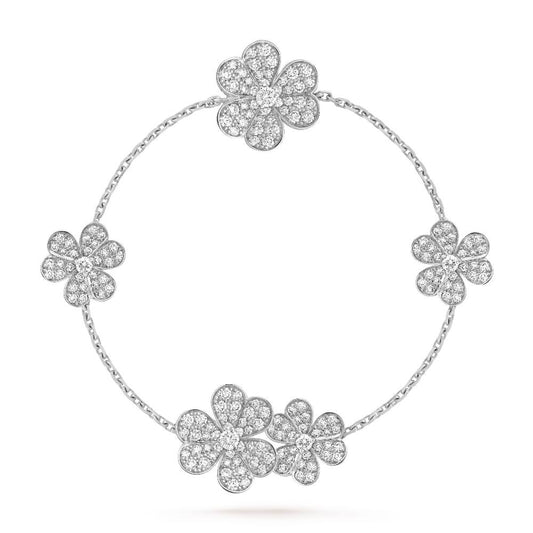 [⭐Veyra]FRIVOLE SILVER 5 FLOWERS BRACELET