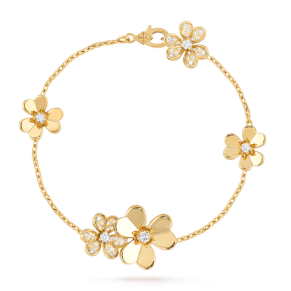 [⭐Veyra]FRIVOLE GOLD 5 FLOWERS BRACELET
