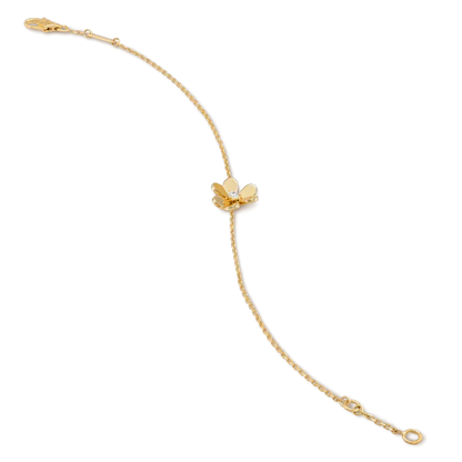 [⭐Veyra]FRIVOLE GOLD FLOWER PINK MALACHITE BRACELET