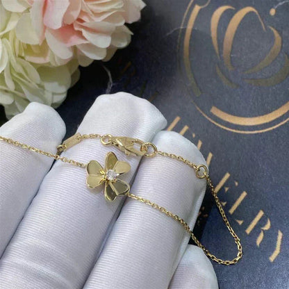 [⭐Veyra]FRIVOLE GOLD FLOWER PINK MALACHITE BRACELET