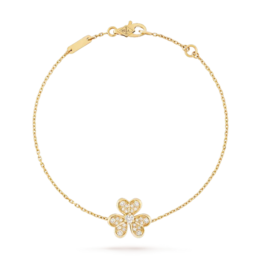 [⭐Veyra]FRIVOLE GOLD FLOWER DIAMOND BRACELET
