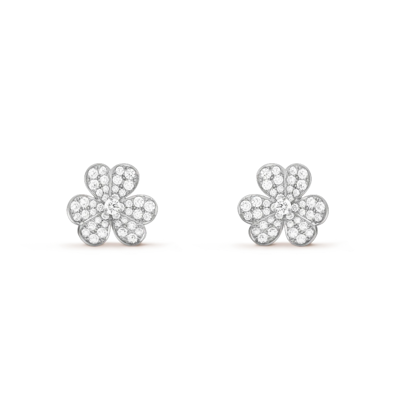 [⭐Veyra]FRIVOLE SILVER FLOWER DIAMOND EARRINGS