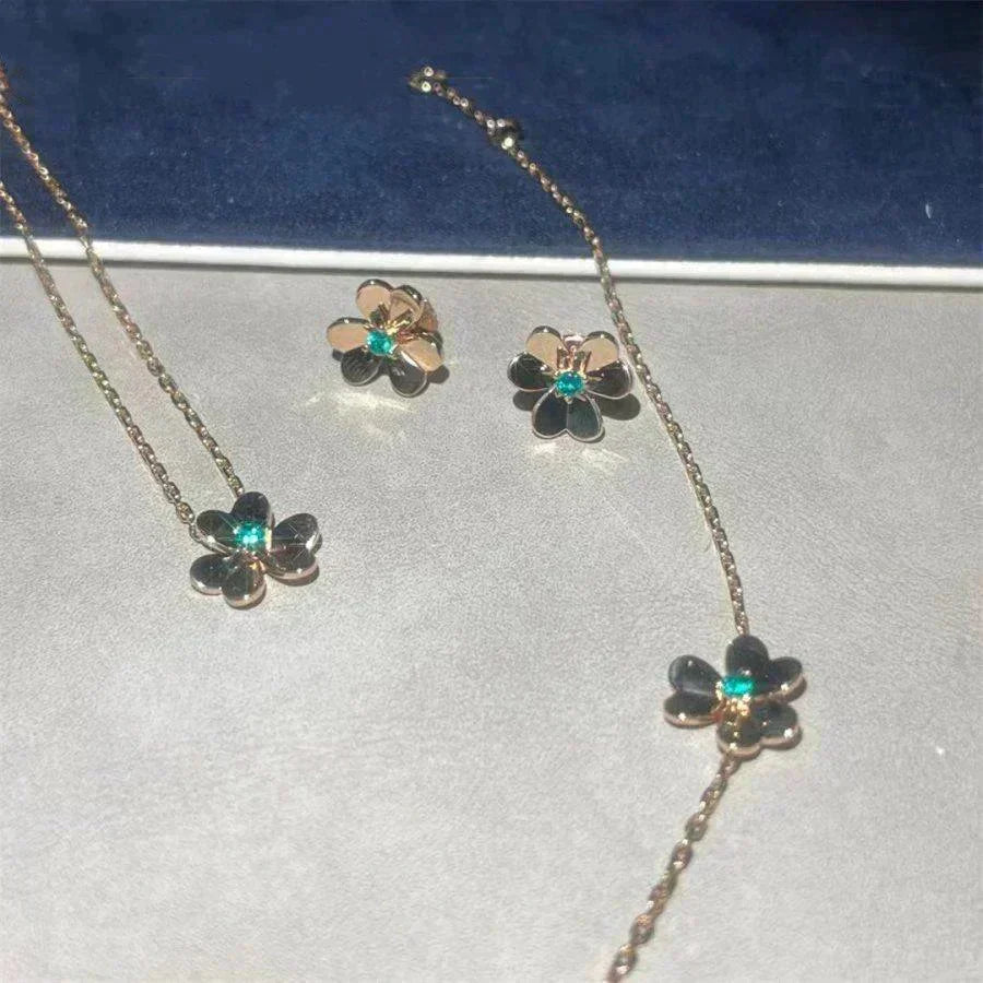 [⭐Veyra]FRIVOLE  FLOWER MALACHITE EARRINGS