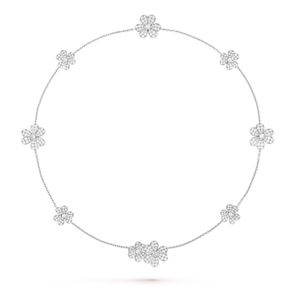 [⭐Veyra]FRIVOLE SILVER 9 FLOWERS NECKLACE