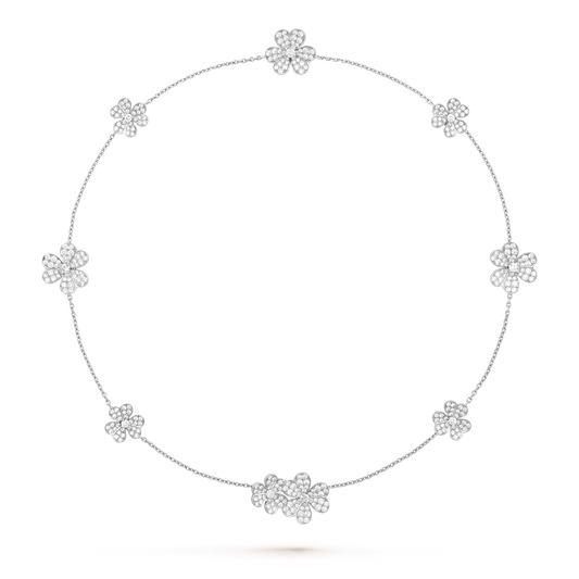 [⭐Veyra]FRIVOLE SILVER 9 FLOWERS NECKLACE