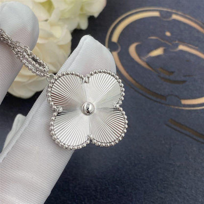[⭐Veyra]CLOVER 25MM SILVER BIG CLOVER NECKLACE