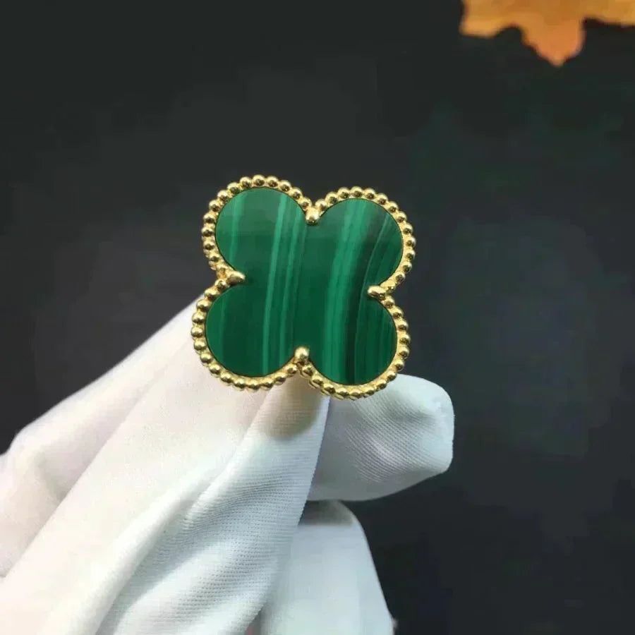 [⭐Veyra]CLOVER MALACHITE RING
