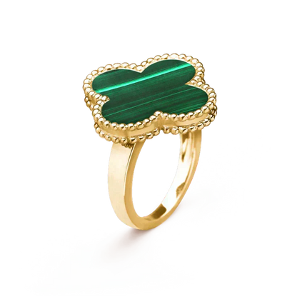 [⭐Veyra]CLOVER MALACHITE RING