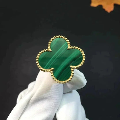 [⭐Veyra]CLOVER MALACHITE RING
