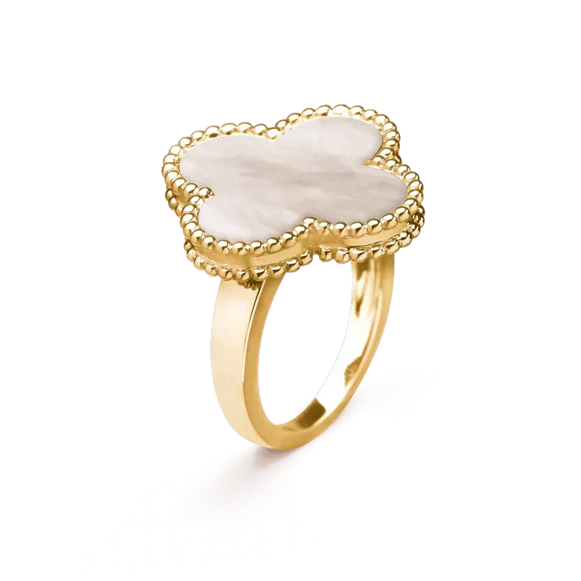 [⭐Veyra]CLOVER WHITE MOP RING