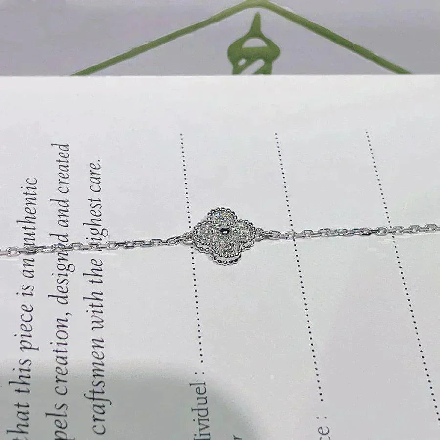 [⭐Veyra]CLOVER  SINGLE FLOWER BRACELET SILVER