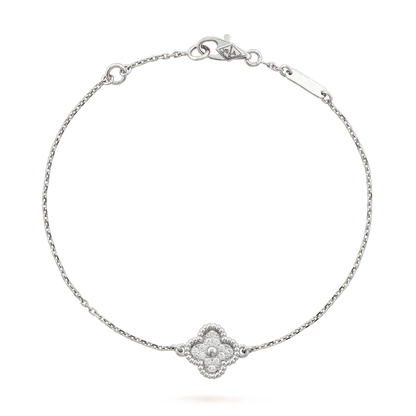 [⭐Veyra]CLOVER  SINGLE FLOWER BRACELET SILVER