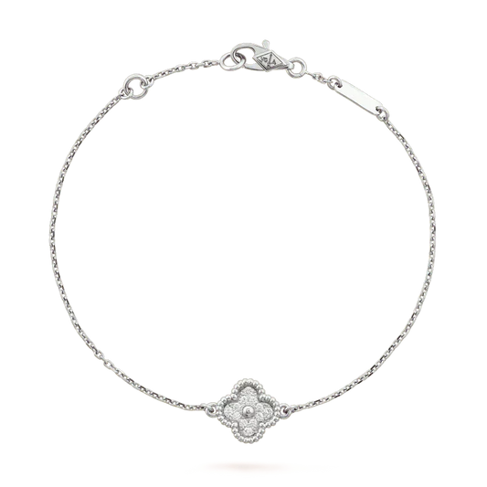 [⭐Veyra]CLOVER  SINGLE FLOWER BRACELET SILVER