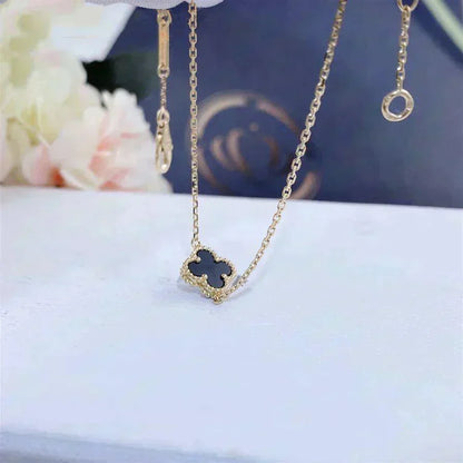 [⭐Veyra]CLOVER ONYX SINGLE FLOWER BRACELET