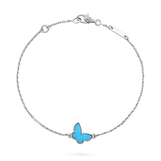 [⭐Veyra]BUTTERFLY TURQUOISE BUTTERFLY BRACELET SILVER