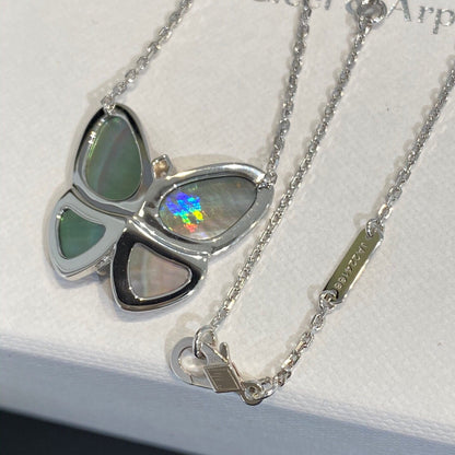 [⭐Veyra]LARGE BUTTERFLY SILVER PENDANT DIAMOND NECKLACE