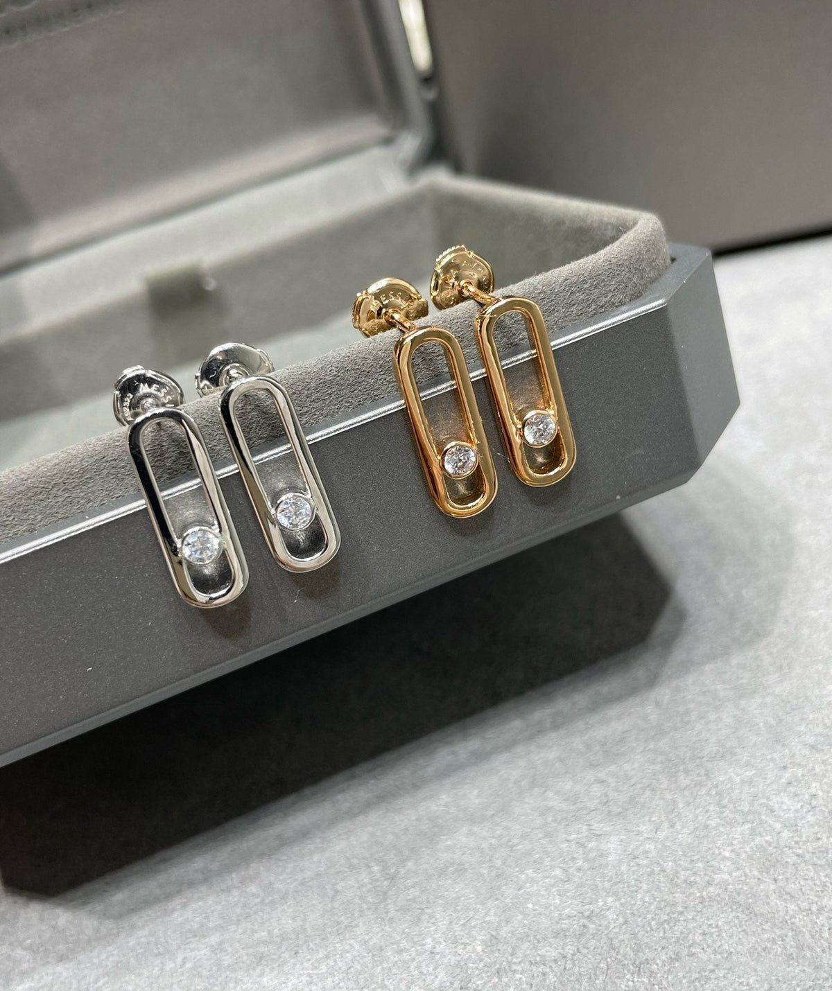 [⭐Veyra]MOVE UNO SMALL 1 DIAMOND EARRINGS